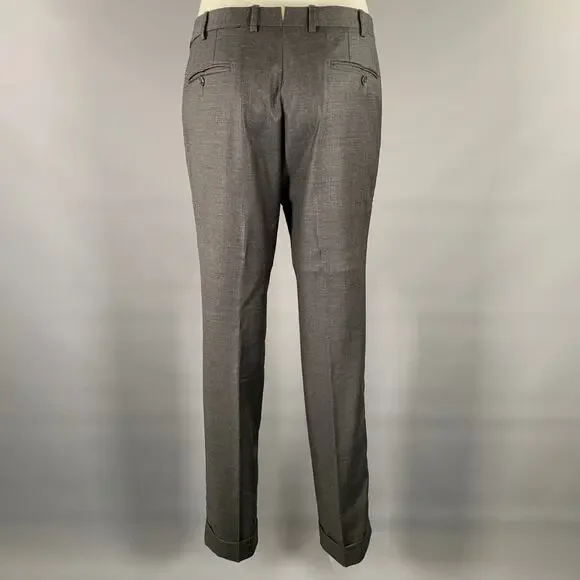 ERMENEGILDO ZEGNA Size 32 Grey Wool Slim Fit Dress Pants